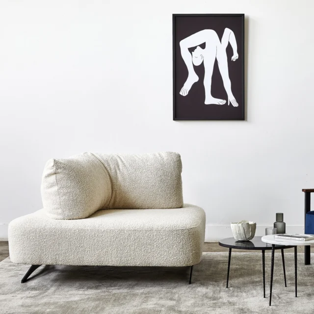 The striking Porto Lounger is a feature piece of any living space. The comfortable seat base seems to hover above metal skate foot pieces, with the floating and supportive back rest easily positioned to individual comfort. This piece is equally comfortable in a large living room, loft apartment or coastal retreat. #FeaturePiece #LivingRoomStyle #ModernFurniture #ComfortableSeating #InteriorDesign #CoastalLiving #MinimalistDesign #ContemporaryFurniture